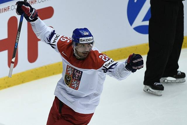 Michal Řepík se raduje z gólu proti USA.