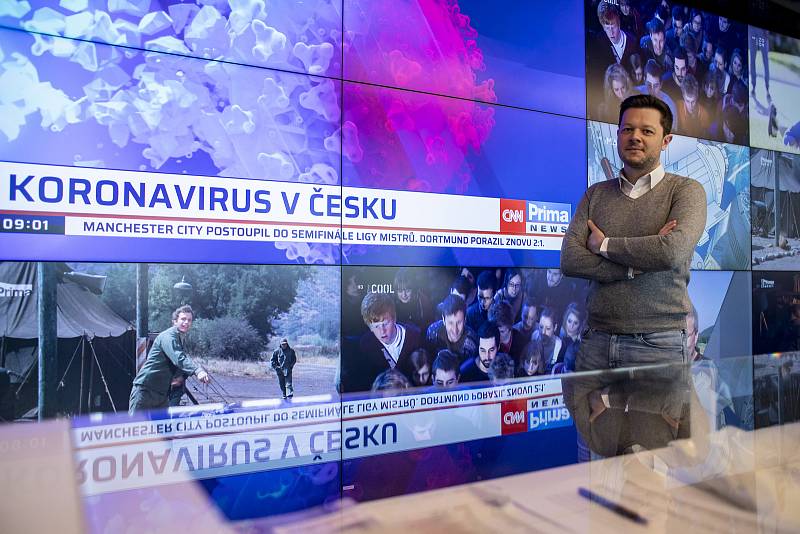 Šéfredaktor CNN Prima NEWS Pavel Štrunc poskytl 15. dubna v Praze rozhovor Deníku.