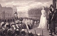 Poprava Marie Antoinetty v roce 1793. Královna byla mezi lidmi extrémně nepopulární, ke zničení její pověsti přispěla i aféra s náhrdelníkem