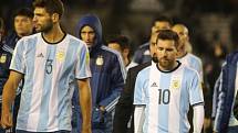Argentinská reprezentace. Federico Fazio a Lionel Messi