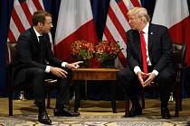 Emmanuel Macron a Donald Trump