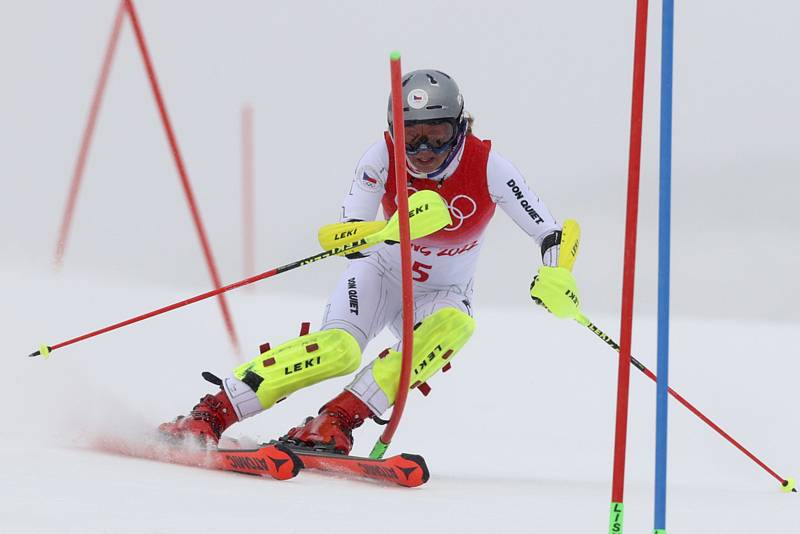 Česká lyžařka Ester Ledecká .