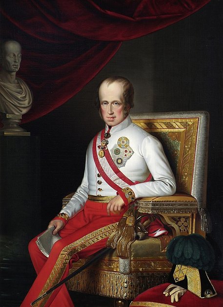 Excísař Ferdinand I. Dobrotivý (jako uherský a český král Ferdinand V. Dobrotivý).