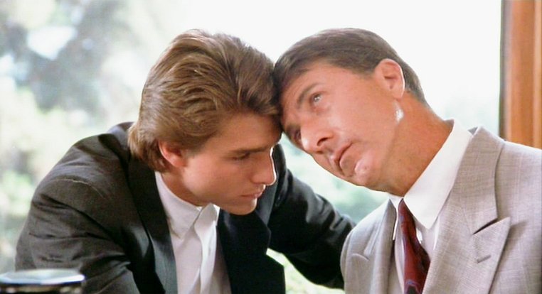 Tom Cruise a Dustin Hoffman ve filmu Rain Man