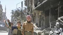 Zničené městou Doumá, ilustrační foto.
