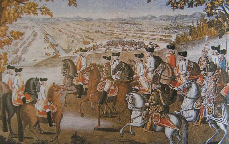 Josef II. se svým vojskem.