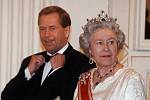 Britská královna Alžběta II. a český prezident Václav Havel
