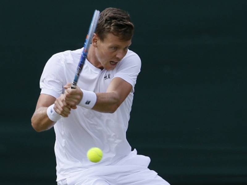 Tomáš Berdych na Wimbledonu.