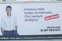  Česká pirátská strana vyvěsila v Praze billboardy, na kterých zobrazuje vicepremiéra a šéfa ANO Andreje Babiše jako Pinocchia s dlouhým nosem. 