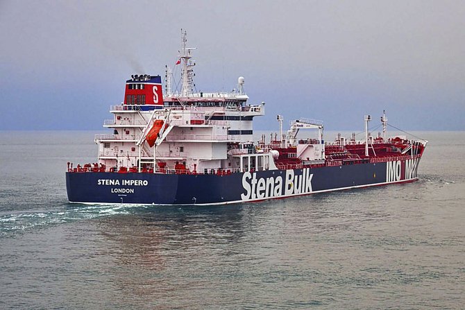 Britský ropný tanker Stena Impero zadržený Íránem v Hormuzském průlivu.