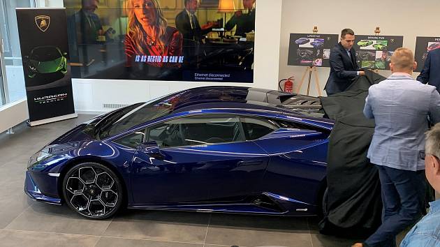 Lamborghini Huracán Tecnica při odhalení v Praze
