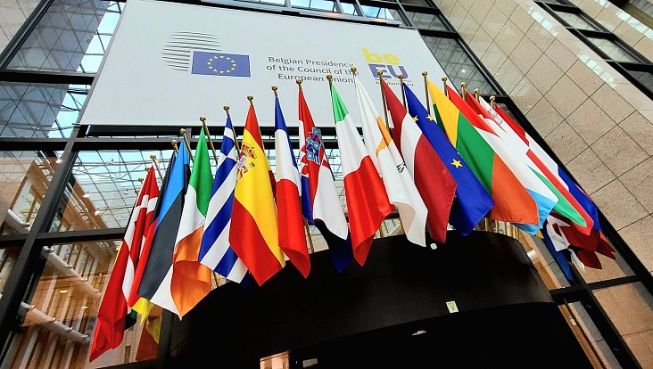 Budova Evropské unie v Bruselu.