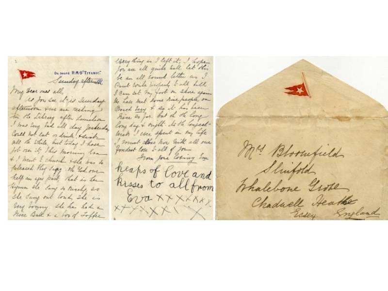 Vydražený dopis z Titanicu.