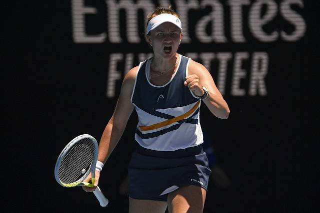 Barbora Krejčíková na Australian Open 2022.