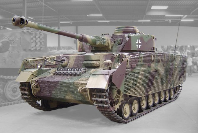 Německý tank Pzkpfw IV ve francouzském muzeu Saumur