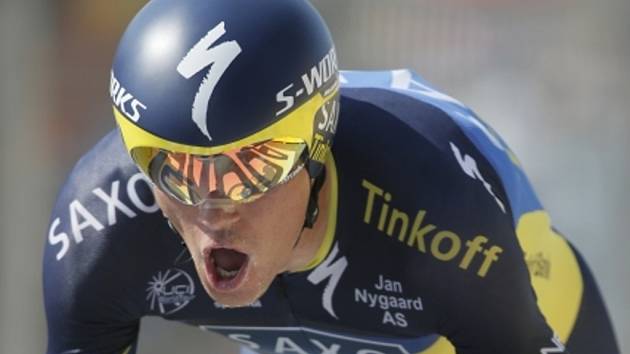 Roman Kreuziger v časovce na Tour de France.