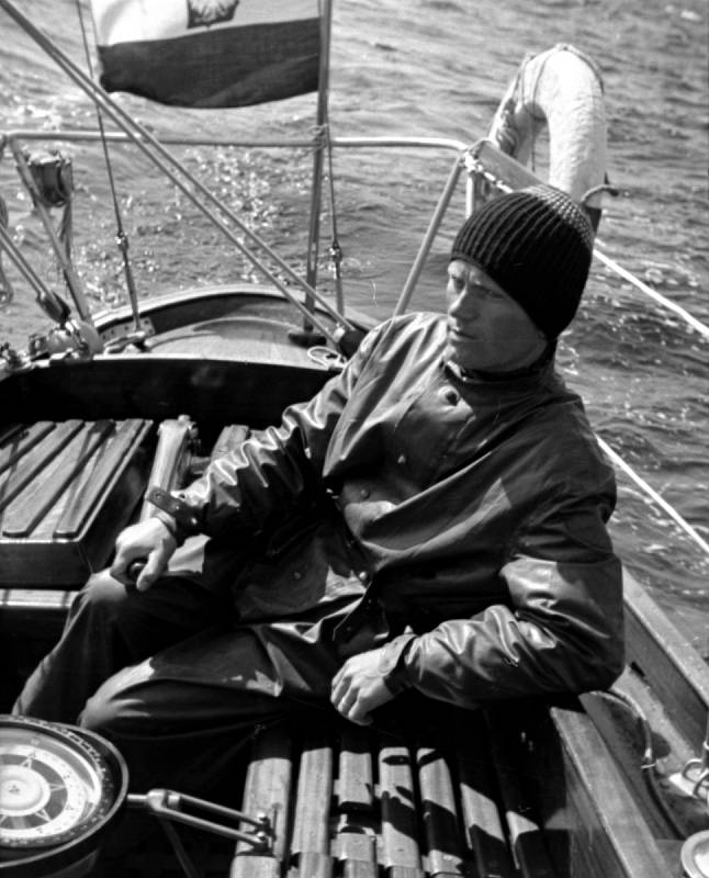 Při výcviku námořního jachtingu v Polsku (1967)