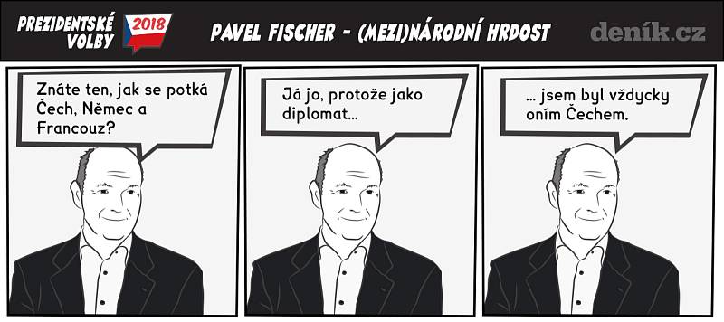 Prezidentské volby - komiks - Pavel Fischer - (Mezi)národní hrdost
