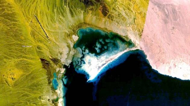 Satelitní snímek přístavu Berenice Troglodytica (Baranis)