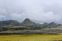 Islandská sopka Laki v roce 2012.