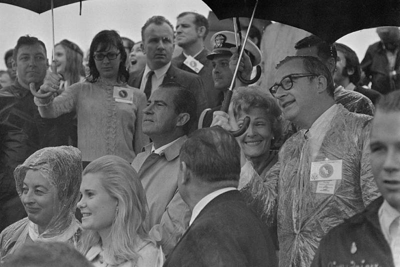 Americký prezident Richard Nixon sleduje start Apolla 12