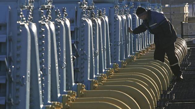 Kompresorová stanice plynovodu Jamal v Bělorusko. Ilustrační foto