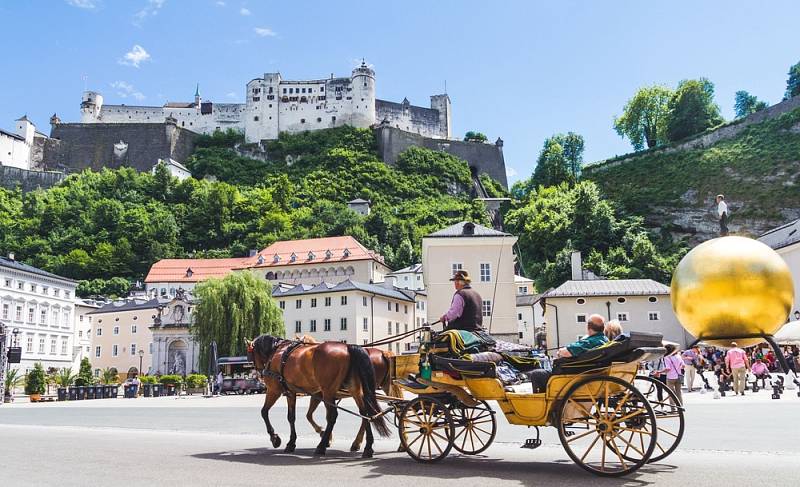 Výhled na historické město Salzburg