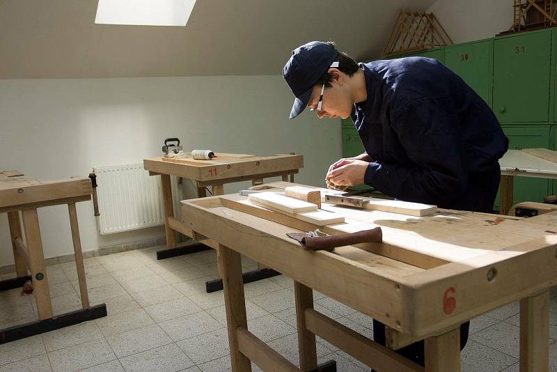 Studenti Středního odborného učiliště stavebního Opava.