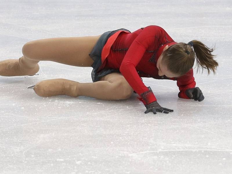 I tenhle pád připravil ruskou favoritku Julii Lipnickou o triumf na domácí olympiádě.