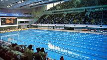 Závodní bazén na letních olympijských hrách v Moskvě v roce 1980