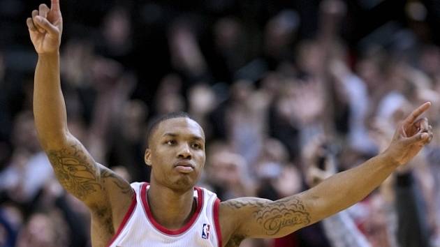 Opora basketbalistů Portlandu Trail Blazers Damian Lillard.