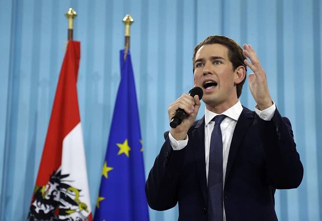 Lídr Rakouské lidové strany (ÖVP) Sebastian Kurz.