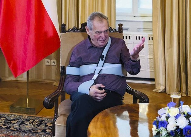 Prezident Miloš Zeman 5. září na zámku v Lánech natáčel rozhovor pro diskusní pořad Partie.