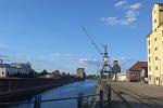 Nábřeží a přístav v Magdeburgu