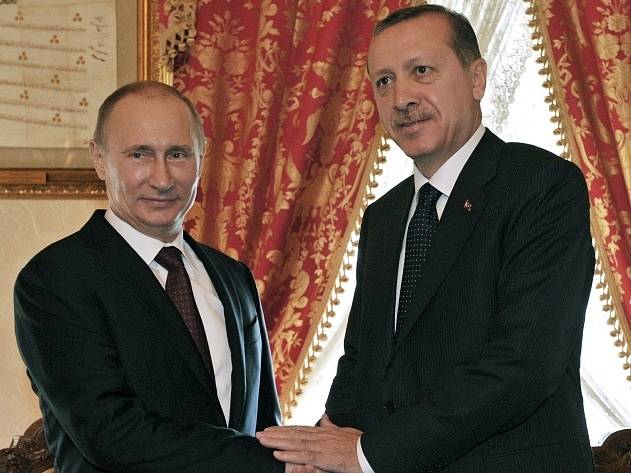 Vladimír Putin s Erdoganem.