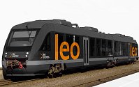 Vizualizace dieselových jednotek Alstom Lint v barvách Leo Expresu