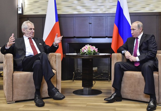 Prezident Miloš Zeman a jeho ruský protějšek Vladimir Putin