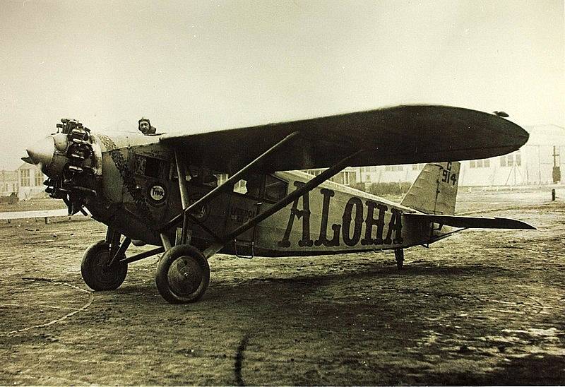 Stroj Aloha, který doletěl v Doleově leteckém závodu jako druhý.