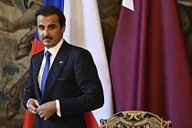 Katarský emír Tamim bin Hamad Sání na návštěvě ČR, 5. října 2022, Praha