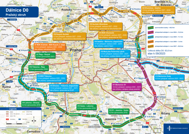 Mapa Pražský okruh