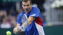 Tomáš Berdych v Davis Cupu proti Německu.