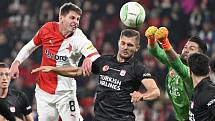 Fotbalisté Slavie usilovali proti Sivassporu o postup v Konferenční lize