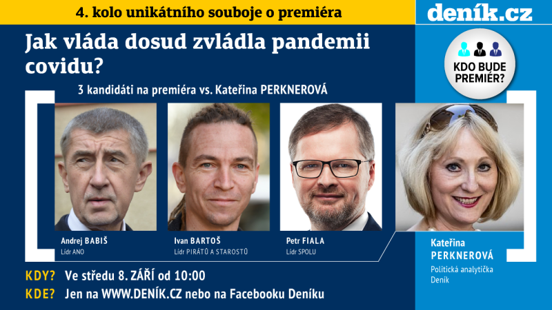 Unikátní debata Deníku s Andrejem Babišem, Ivanem Bartošem a Petrem Fialou.