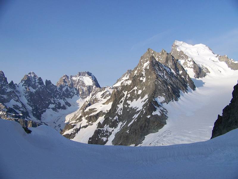 Hora Barre des Écrins ve francouzských Alpách