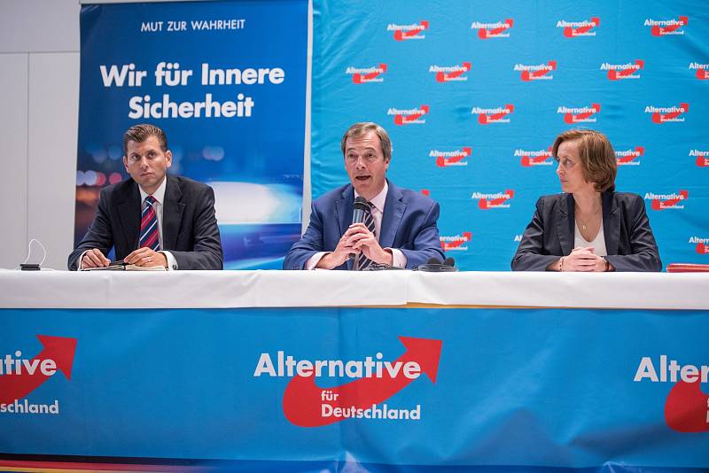 V roce 2017 se jednoho z předvolebních setkání AfD zúčastnil i britský politik Nigel Farage