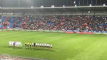 Stadion v Ostravě při zápase Česka s Běloruskem.