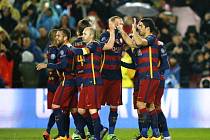 Barcelona - Arsenal: Radost domácích fotbalistů z trefy Neymara