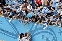 Itálie - Uruguay: Radost vítězů po gólu