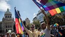 Pochod Prague Pride prošel 11. srpna centrem Prahy.