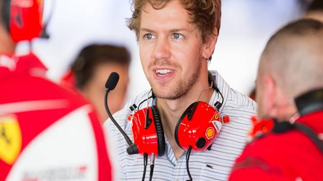 Sebastian Vettel u svého nového zaměstnavatele Ferrari.